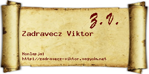 Zadravecz Viktor névjegykártya
