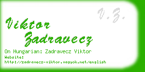 viktor zadravecz business card